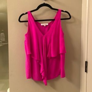 Pink silk top